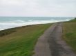 rural road by the ocean