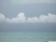turquoise ocean and dark blue sky
