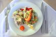 Salad with the shrimp and parmesan