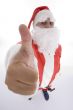 santa clause showing thumb gesture