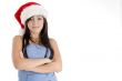 girl with christmas hat