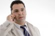 businessman talking on cell phone