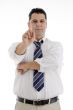 businessman showing hand gesture