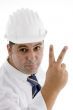 architect showing winning gesture