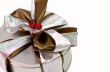 metal gift box with beautiful bow