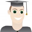 Young man graduating