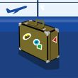 Suitcase in airport