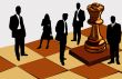 A Chess Figure And People