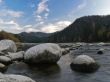 Big stones in river Biya