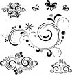 Floral design elements with butterflys