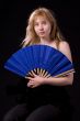 blonde girl on black