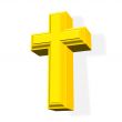 3D golden cross