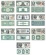 Set of old and rare United States one dollar banknotes