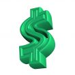 3d dollar symbol