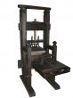 antique black letterpress isolated on white