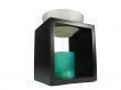 Chinese aroma lamp with candle over white background