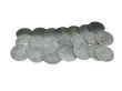 Old Arabian silver coins isolated