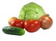 Set of different vegetables isolated on white