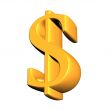 3d dollar symbol