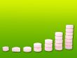 Ladder from pharmaceutical drugs over gradient background