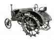 Old tractor isolated over white background