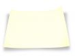 A piece of yellow paper with shadow over white background