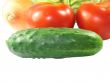 Set of different vegetables isolated on white