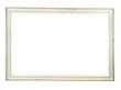 Old antique white wooden picture frame with empty place for text or image isolated