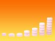 Ladder from pharmaceutical drugs over gradient background