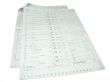 Two papers with electronic schemes isolated over white background