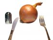 onion with kitchen accessories