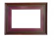 Empty wooden picture frame with a decorative pattern