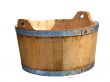 Wooden pot isolated over white background