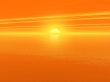 bloody red sunset over ocean water 3d high quality rendered