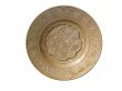 vintage wooden plate with pattern isolated over white background