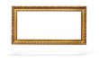 empty picture gold frame with a decorative pattern