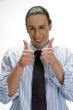 businessman gesturing thumbs up