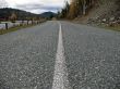 Dangerous turn of road in mountains