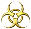 3D Golden Biohazard Symbol