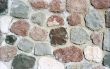 Multicolored stone wall