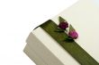 white gift box with green decoration
