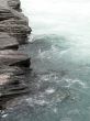 grey rock and river