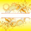Floral background with a frame for a text.