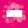 Floral background with a frame for a text.