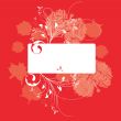 Floral background with a frame for a text.