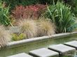 garden and fountain in a park