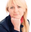 Portrait of attractive businesswoman on chair