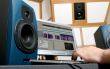 work in audio studio