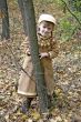 little girl in forest