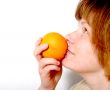 woman with orange